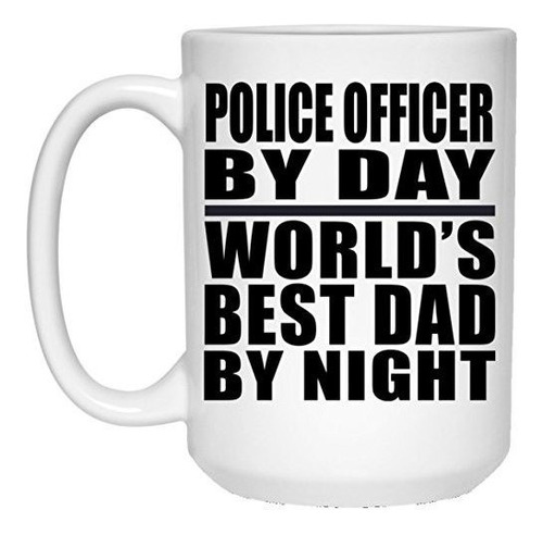 Taza, Vaso Desayuno - Oficial De Policía De Día El Mejor Pap