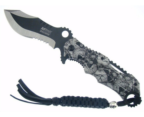 Imagen 3 de 9 de Cuchillo Navaja Mtech Usa Tipo Bowie + Cuerda Zombie Hunter