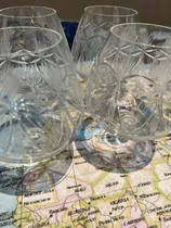 Comprar Set De 5 Copas De Cognac Cristal Tallado Vintage