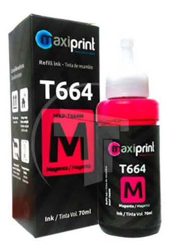 Imagen 1 de 3 de Tinta Epson Genérica T664 L200 L210 Magenta Maxiprint