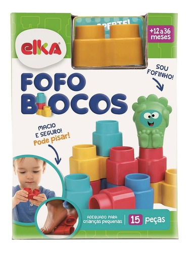 Fofo Blocos 15 Peças - Elka