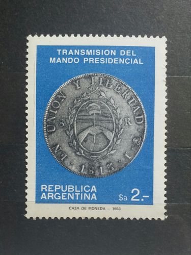 Sello Transmisión Del Mando Presidencial 1983. Gj 2133. Mint