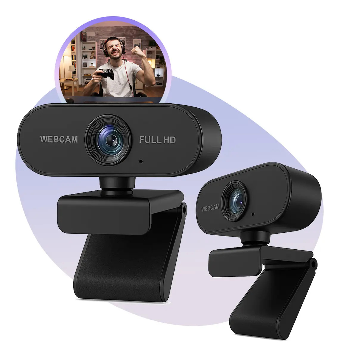 Webcam Camera Full Hd Zoom 1080p Web Cam Entrada Usb 2.0 Com Microfone 360 Graus Videoconferencia Streamcam Swave