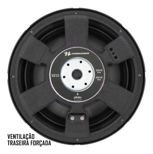 Subwoofer Slin Rebaixado 12 Pol Hurricane Ss-12 300w Rms
