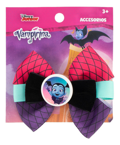 Moño Vampirina Morado Y Rosa Color Violeta