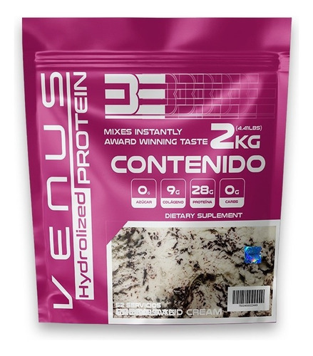 Be Venus 100% Proteina Whey Isolate 2 Kg 52 Serv Sabor Cookies And Cream