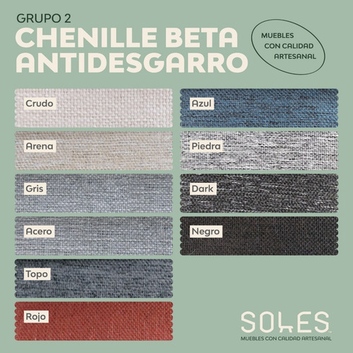 Vintage Retro 2 Cuerpos Chenille Antidesgarro Soles