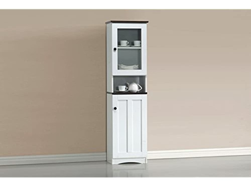 Baxton Studio Dr 883300-gabinete Blanco/wengué, Blanco/marró