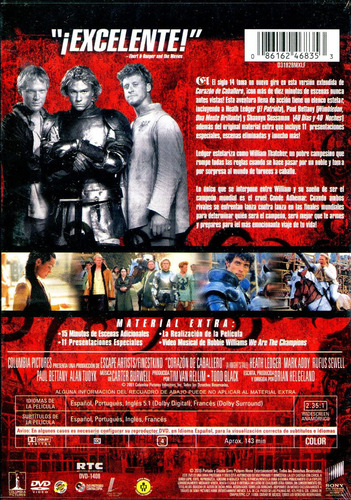 Dvd Corazon De Caballero ( A Knight´s Tale ) 2001 - Brian He
