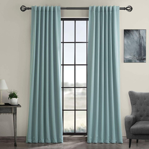 Moderno Cortinero Ajustable Ventana 71 A 122 Cm Negro Mate
