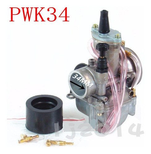 Carburador Lateral Plano Pwk 34mm Racing Con Toma De Admisió