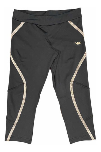 Calzas Deportivas De Mujer Vitnik T. M (2). Negro Y Plata