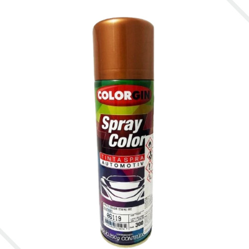 Tinta Spray Automotiva Colorgin Cobre Cor Metálica - 300ml