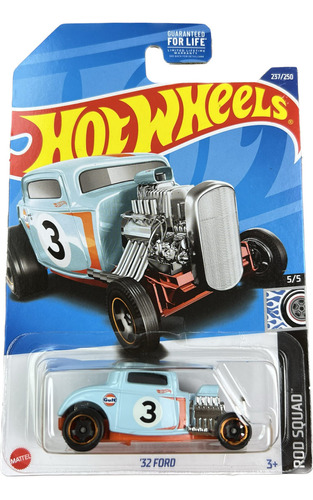 Hot Wheels  - Ford '32 - Gulf Blue - Rod Squad 5/5 - 237/25.