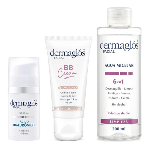 Dermaglós Rutina Express Color: Serum, Micelar Y Bb Cream