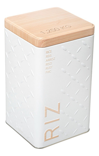 Bote Para Semillas De Metal En Relieve Blanco