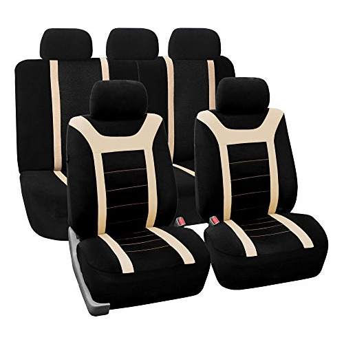 Funda De Asiento De Coche De Tela Deportiva De Ajuste U...