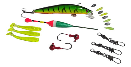 Kit De Pesca Versátil Señuelos Flotador Tackle Y Más