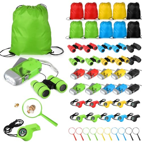 50 Pcs Outdoor Exploration Set Kids Adventure Pack Incl...