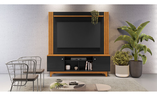 Home Balsamo Candian 150cm Mdp/mdf Tvs 65pol Jcm Movelaria Cor Cinamomo Com Preto