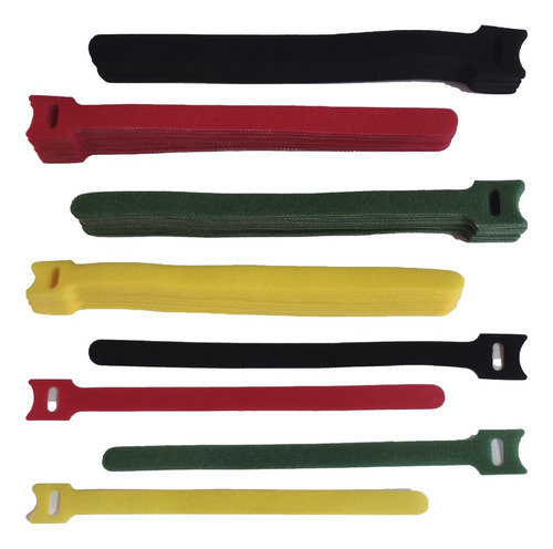 Amarras Velcro  15cm -20cm Paquete De 20und Varios Colores