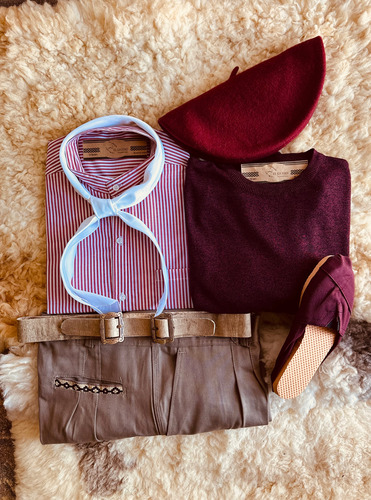 Conjunto Gaucho. Bombacha, Camisa, Boina,pulover, Alpargata Varios