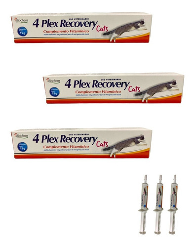 3-4 Plex Recovery Gato Gel 15g Multivitaminic Tipo Nutriplus