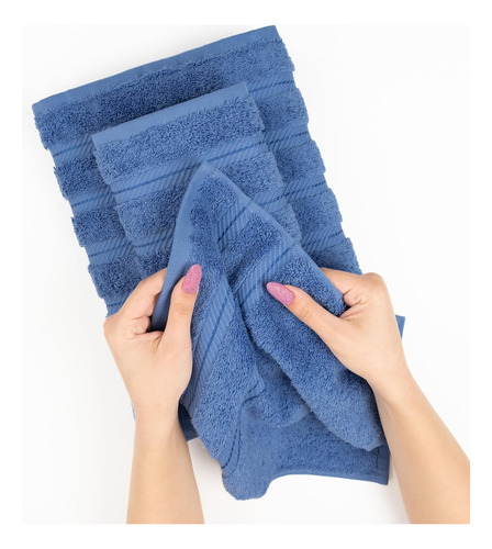 Juego De Toallas De Lujo De 6 Piezas, 2 Toallas De Baño, 2 T