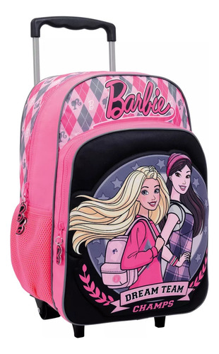 Mochila Carro 16 Pulgadas Barbie Dream Team Escolar Nryj Color Negro