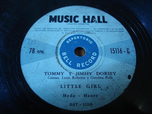 Pasta Tommy Jimmy Dorsey Robert Polk Palitz Music Hall C36