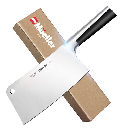 Mueller 7-inch Meat Cleaver Knife, Stainless Steel Profess