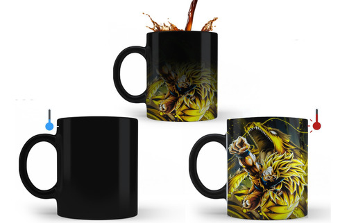 Taza De Ceramica Magica Dragon Ball Goku Vegeta Varios