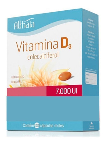 Kit Com 3 Vitamina D 7.000 Ui Com 30 Cápsulas Cada Althaia