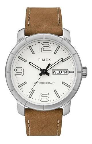 Reloj Timex Para Hombre | Correa De Piel | Tw2r64100 | 44 Mm Color de la correa Marrón