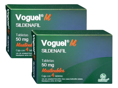 Sildenafil Masticable Voguel 50 Mg 4 Tabletas 2x1 Viagra Gi