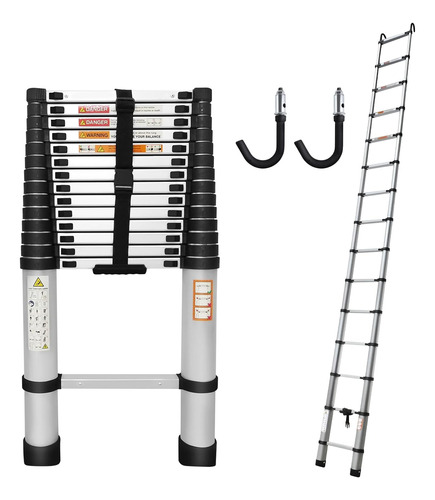 Escalera Telescópica Plegable De Aluminio Antideslizantes