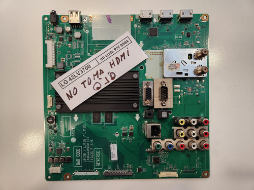 Placa Main Lg 42lv3700 Mal Hdmi Leer (Usado)