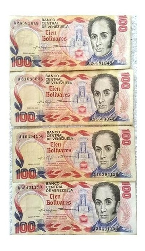 Billete 100 Bs Bolívares Año 1980. Venezuela