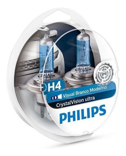 Lampara H4 Philips Crystal Vision Ultra Original