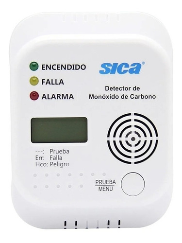 Imagen 1 de 5 de Detector De Monoxido De Carbono A Pilas Con Display Sica