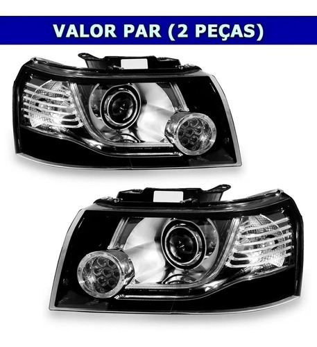 Par Farol Freelander 2 2006 A 2013 Led Másc Negra 12 Pinos