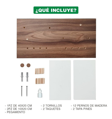 Porta Llaves Y Organizador Armable Para Pared Nogal.2066