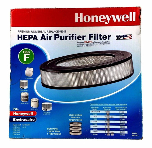 Filtro Hepa Para Purificador De Aire. Honeywell Hrf-f1