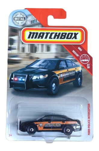 Ford Police Interceptor Patrulla Policía Matchbox Original