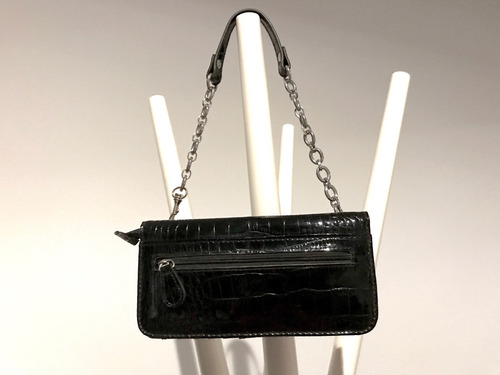 Imagen 2 de 6 de Bolso De Mano Liz Claiborne Negro De Charol Original