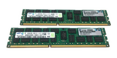 Imagen 1 de 2 de 16gb Kit/2x8gb Ddr3 1333mhz Pc3l-10600r 605313-171 604506-b2