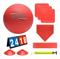 Comprar Set De Kickball - Pelota De 10 , Bases, Marcadores, Bomba Y 