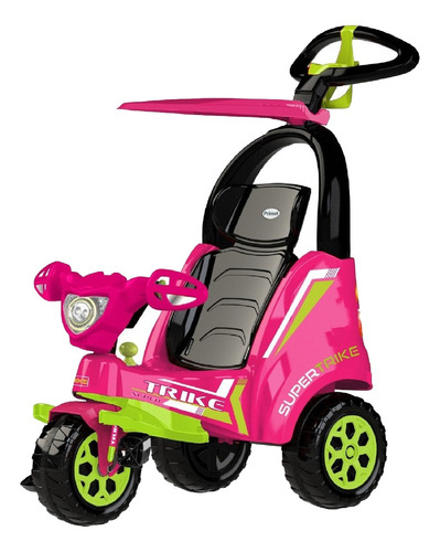 Imagen 1 de 8 de Triciclo multifuncional Prinsel Super Trike rosa