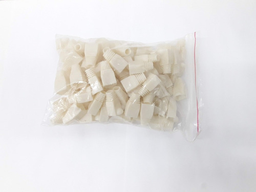 Imagen 3 de 8 de Pack 100 Fichas Rj45 + 100 Capuchones Cable Utp Red Cat 5e