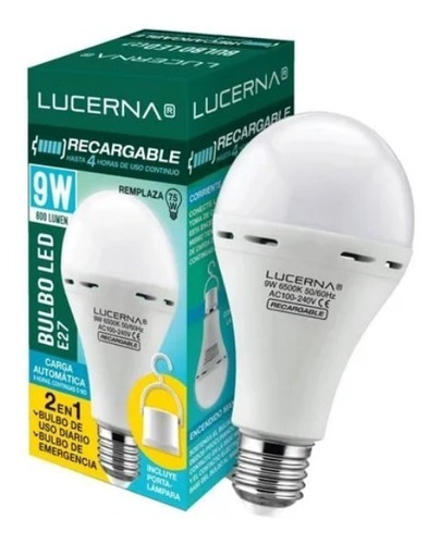 Bombillo Lucerna Led Recargable 9w E27